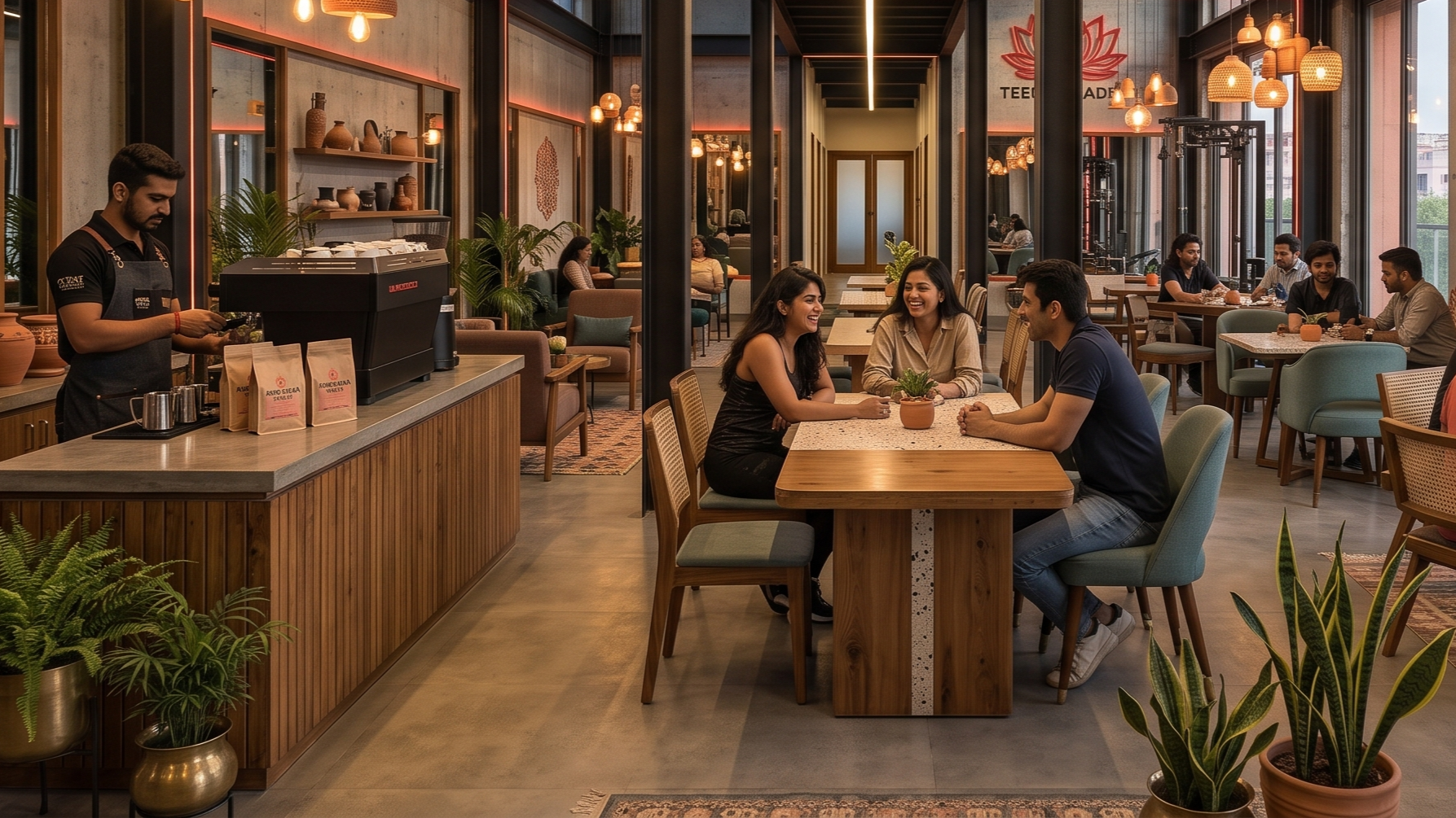 Contemporary Indian cafe